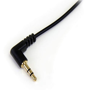 Startech.Com MU6mmSRA Slim 3.5 mm to Right Angle Stereo Audio Cable-M/M, 6-Feet (3.5 mm)