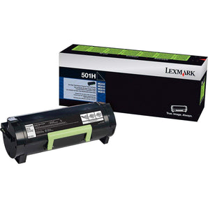 Lexmark 501H High Yield Return Program Toner Cartridge -Black -Laser -5000 Page (50F1H00)
