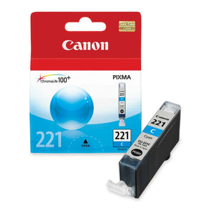 Genuine Canon CLI-221 Ink Tank, Cyan - 2947B001