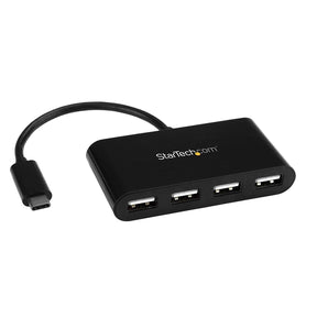STARTECH USB C Hub 4 Port, USB-C to 4 x USB-A, Powered USB Hub, USB 2.0 Hub, USB Port Expander, USB Port Hub, USB Type C Hub (ST4200MINIC)