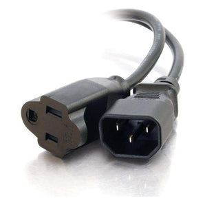 C2G / Cables to Go 03147 18 AWG Monitor Power Adapter Cord, Black (1 Feet/0.30 Meters) by C2G/Cables to Go
