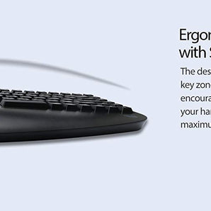 Tru-Form Media 1150 Wireless Ergo  Mini Trackball Keyboard and Optical Ergo Mous (WKB-1150CB)