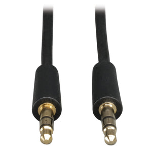 TRIPP LITE P312-015 3.5mm Mini Stereo Audio Cable Dubbing Cord M/M 15', Black