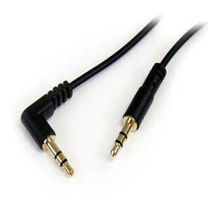 Startech.Com MU3mmSRA 3-Feet-Slim to Right Angle Stereo Audio Cable-M/M (3.5mm)