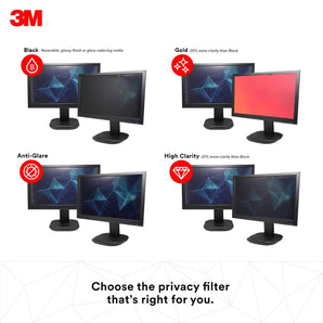 3M Computer Privacy Screen Filter for 21.5 inch Monitors - Black - Widescreen 16:9 - PF215W9B