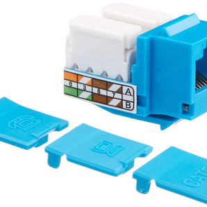 C2G 35206 Cat5e 90° RJ45 Unshielded Keystone Jack, Blue