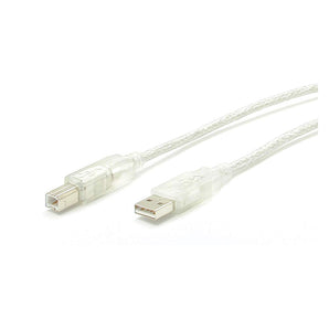 StarTech.com USBFAB10T 10-Feet Transparent USB 2.0 Cable, A to B