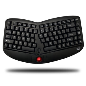 Tru-Form Media 3150 Wireless Ergo  Mini Trackball Keyboard.  Removeable 1000 tra (WKB-3150UB)