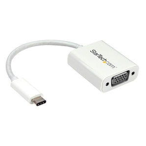 StarTech.com USB-C to VGA Adapter - White - 1080p - Video Converter For Your MacBook Pro / Projector / VGA Display (CDP2VGAW)
