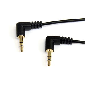 Startech.Com MU3mmS2RA Slim Right Angle Stereo Audio Cable-M/M, 3-Feet (3.5mm)