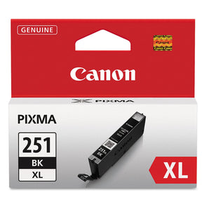 Canon CLI 251XL Black Ink Cartridge, High Yield (6448B001)