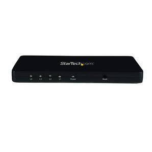 StarTech.com ST124HD4K 4K HDMI Splitter – 4k 30Hz – 4 Port – Aluminum – Backward Compatible – HDMI Multi Port – HDMI Hub