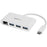 StarTech.com USB-C to Ethernet Adapter with 3 Port USB C Hub – Gigabit – White – Thunderbolt 3 Compatible – MacBook Pro 2016 (HB30C3A1GEA)