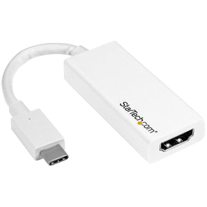 StarTech.com USB-C to HDMI Adapter - 4K 30Hz - USB 3.1 Type-C to HDMI Adapter - USB C to HDMI Dongle - Monitor Adapter - White (CDP2HDW)