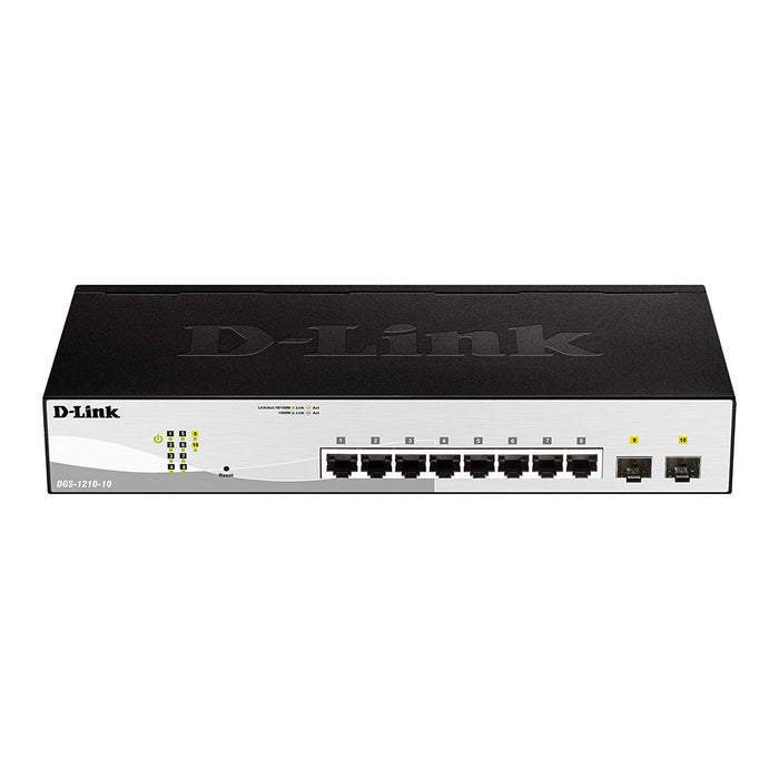 D-LINK WebSmart 8-Port Gigabit Switch with 2 SFP (DGS-1210-10)