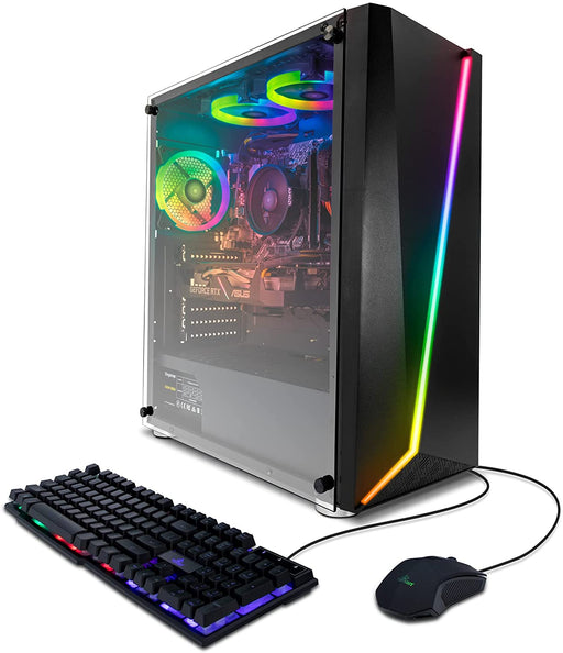 YEYIAN Kunai R01 Gaming PC Desktop Computer, AMD Ryzen 5 3600, GeForce RTX 2060 6GB GDDR6, 1TB NVMe SSD, 16GB DDR4 (FREE GIFT: Gaming Keyboard and Mouse)