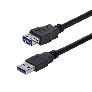 StarTech.com USB3SEXT1MBK 1m Black SuperSpeed USB 3.0 Extension Cable A to A, Male to Female