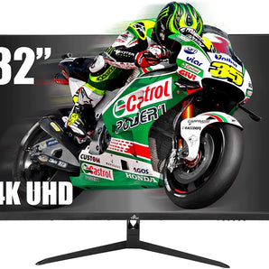 YEYIAN ODRAZ 32” PC Gaming Frameless 4K UHD HDR Monitor 3840x2160 IPS Panel, 1 Billion Colors, Low Blue, 350cd/m2, 1000:1, 60Hz, 4ms, 16:9, 178°, G-Sync, FreeSync, DP/HDMI/USB, Speakers, VESA, Tilt
