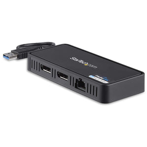 Dual 4K Portable docking station - USB to dual DisplayPort adapter (USB to DP) w (USBA2DPGB)