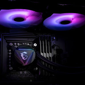 MSI MAG Core Liquid 240R AIO Liquid CPU Cooler, 240mm Radiator, Dual 120mm PWN F (CL280R)