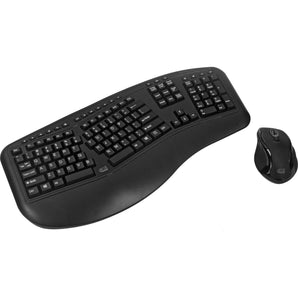 Adesso Tru-Form Media 1500 - Wireless Ergonomic Keyboard & Laser Mouse (WKB-1500GB)