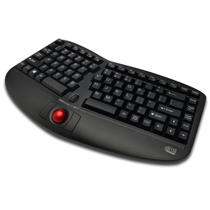 Tru-Form Media 3150 Wireless Ergo  Mini Trackball Keyboard.  Removeable 1000 tra (WKB-3150UB)