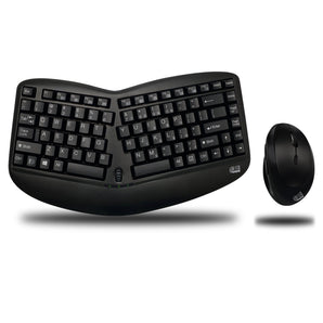 Tru-Form Media 1150 Wireless Ergo  Mini Trackball Keyboard and Optical Ergo Mous (WKB-1150CB)