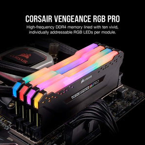 CORSAIR VENGEANCE RGB PRO 16GB (2x8GB) DDR4 3200 (PC4-25600) C16 Desktop memory- (CMW16GX4M2C3200C16W)