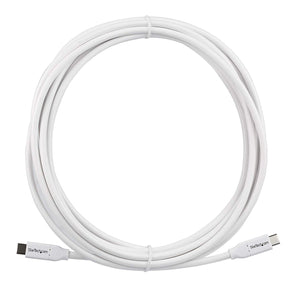 StarTech.com USB C to USB C Cable - 13 ft / 4m - 5A PD - M/M - White - USB 2.0 - USB-IF Certified - USB Type C Cable - USB C Charging Cable (USB2C5C4MW)