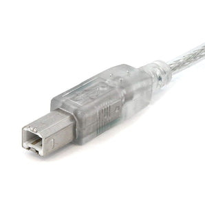 StarTech.com USBFAB10T 10-Feet Transparent USB 2.0 Cable, A to B