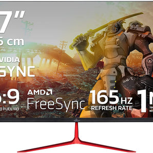 YEYIAN ODRAZ 2001 27” PC Gaming Frameless LED Monitor, 1080P HD, 165Hz, 250cd/m2, 1ms, 3000:1, 16:9, 178°, 16.7M Colors, True Low Motion Blur, G-Sync, FreeSync, DP/HDMI, Stereo Speakers, VESA, Tilt