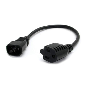 Startech.Com Computer Power Cord Iec 320 En 60320 C14 to Nema 5-15R, 1 Feet (PAC100)