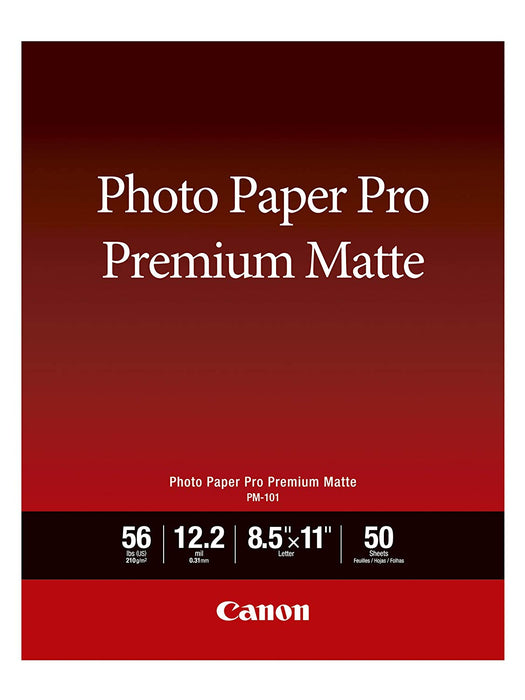 Canon Premium Photo Paper, Matte, 8.5 x 11-Inch (50 Sheets/Package) - 8657B004