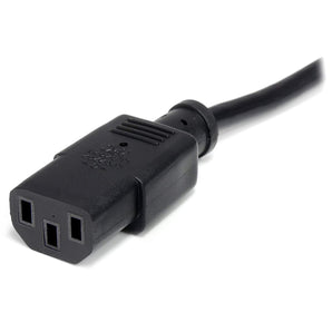 StarTech.com 12 ft Standard Computer Power Cord - NEMA5-15P to C13 - 12 foot PC Monitor Power Cord 18 AWG - PXT10112 - Black