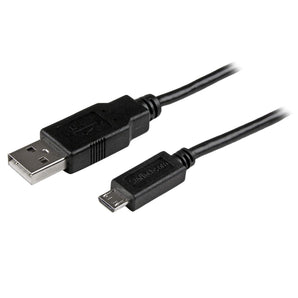 StarTech.com 1-Feet Mobile Charge Sync USB to Slim Micro USB Cable for Smartphones and Tablets (USBAUB1BK)