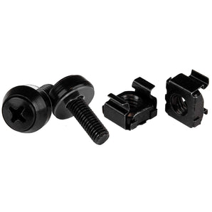 StarTech.com CABSCREWM52B Screws and Cage Nuts, 100 Pack, Black