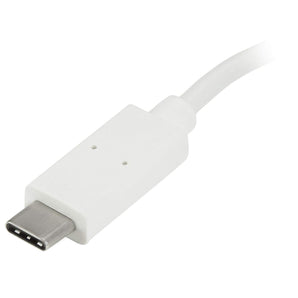StarTech.com USB C Hub - White - 4 Port USB-C to USB-A (3x) and USB-C (1x) - Bus Powered USB Hub - USB-C Hub - Port Expander (HB30C3A1CFBW)