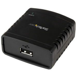 StarTech.com 10/100Mbps Ethernet to USB 2.0 Network LPR Print Server - USB Print Server with 10Base-T/100Base-TX Auto-Sensing (PM1115U2)