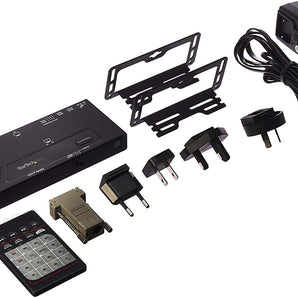 StarTech.com 2-Port HDMI Automatic Video Switch - 4K 2x1 HDMI Switch with Fast Switching, Auto-Sensing and Serial Control (VS221HD4KA)