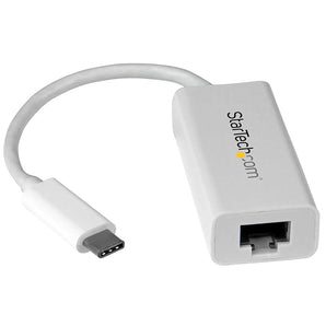 StarTech.com USB C to Gigabit Ethernet Adapter - White - USB 3.1 to RJ45 LAN Network Adapter - USB Type C to Ethernet (US1GC30W)