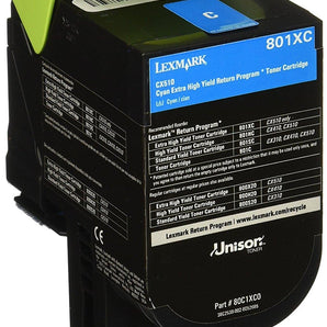 Lexmark 80C1XC0 Laser cartridge 4000pages Cyan toner cartridge