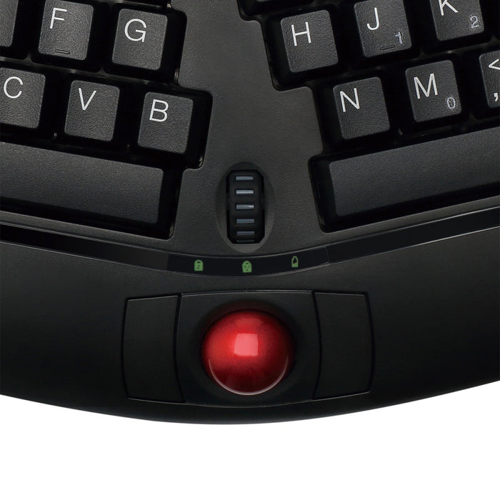 Tru-Form Media 3150 Wireless Ergo  Mini Trackball Keyboard.  Removeable 1000 tra (WKB-3150UB)