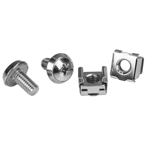 StarTech.com 100 Pkg M6 Mounting Screws and Cage Nuts for Server Rack Cabinet (CABSCREWM62)