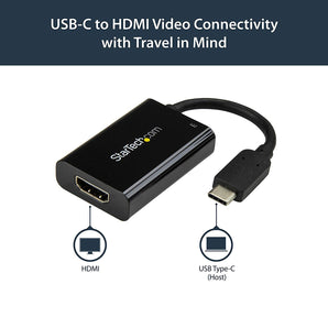 USB-C to HDMI Adapter - 4K 60Hz - Thunderbolt 3 Compatible - with Power Delivery (USB PD) - USB C Adapter Converter (CDP2HDUCP)