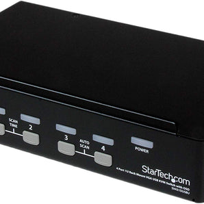 StarTech.com SV431DUSBU 4-Port 1U Rack Mount USB KVM Switch with OSD