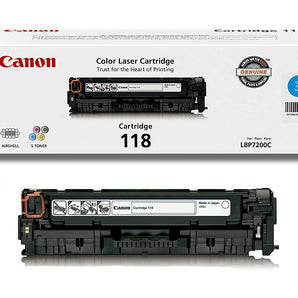 Genuine Canon Toner Cartridge 118, Cyan - 2661B001