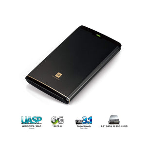 Mediasonic USB 3.1 GEN-II (10 Gbps) 2.5" SATA SSD / Hard Drive Enclosure - Support SATA 3 6.0Gbps SSD / HDD & UASP (HDK-SU31)
