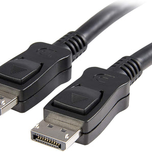 StarTech.com DisplayPort Cable - 1 ft - with Latches - Short DP Cable - 4K DisplayPort to DisplayPort Cable - DisplayPort 2.1 Cable (DISPLPORT1L)