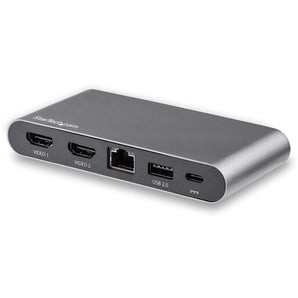 StarTech.com Dual 4K Monitor USB C Multiport Adapter with HDMI - 100W Power Delivery 3.0 - Windows Only (DK30C2HAGPD)