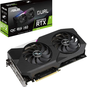 ASUS Dual NVIDIA GeForce RTX 3070 V2 OC Edition Gaming Graphics Card (PCIe 4.0, 8GB GDDR6 Memory, LHR, HDMI 2.1, DisplayPort 1.4a, Axial-tech Fan Design, Dual BIOS, Protective Backplate)